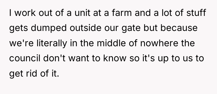 I work out of a unit at a farm and...
