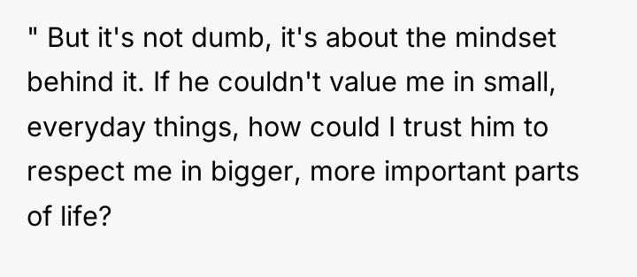 " But it's not dumb, it's about the mindset behind...
