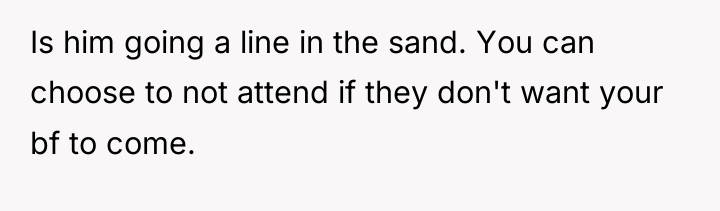 Is him going a line in the sand. You can...