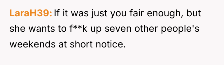 LaraH39 If it was just you fair enough, but she...