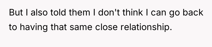 But I also told them I don't think I can...