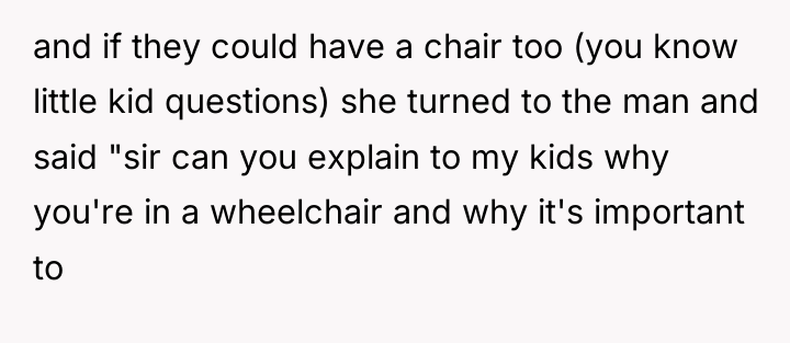 and if they could have a chair too (you know...