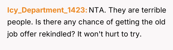 Icy_Department_1423 NTA. They are terrible people. Is there any chance...