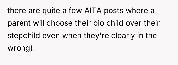there are quite a few AITA posts where a parent...
