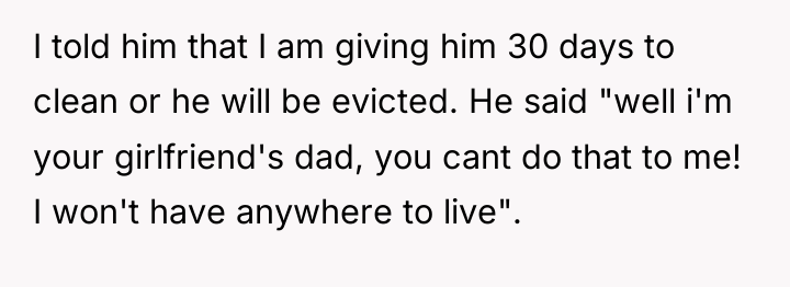 I told him that I am giving him 30 days...