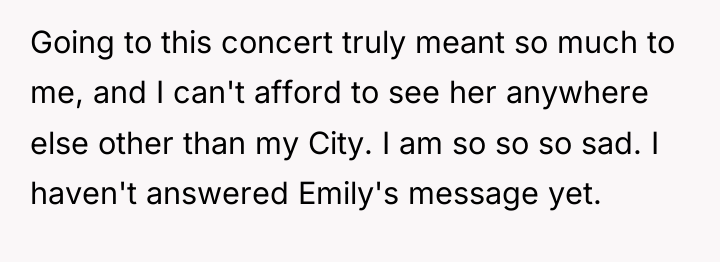 Going to this concert truly meant so much to me,...