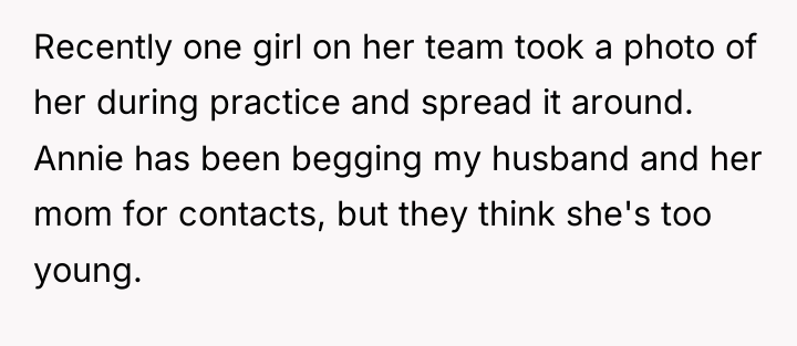Recently one girl on her team took a photo of...