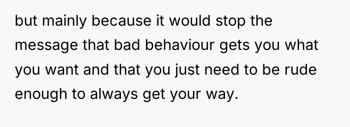 but mainly because it would stop the message that bad...