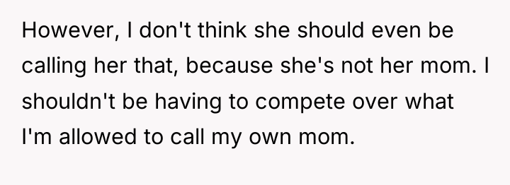 However, I don't think she should even be calling her...