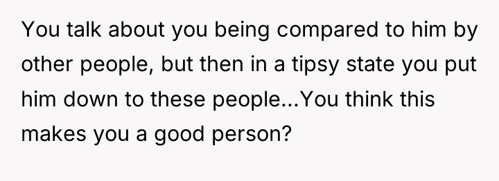 You talk about you being compared to him by other...