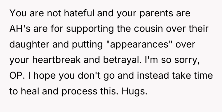You are not hateful and your parents are AH's are...