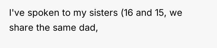 I've spoken to my sisters (16 and 15, we share...