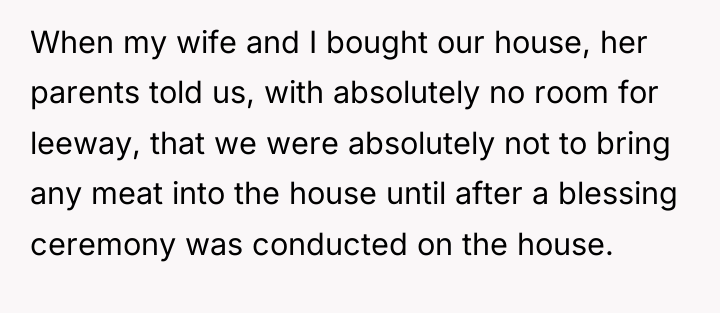 When my wife and I bought our house, her parents...