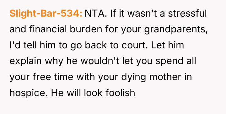 Slight-Bar-534 NTA. If it wasn't a stressful and financial burden...
