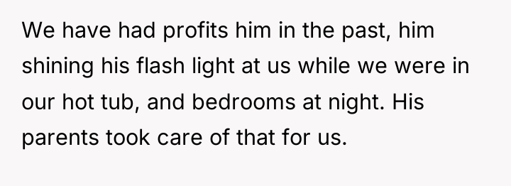 We have had profits him in the past, him shining...
