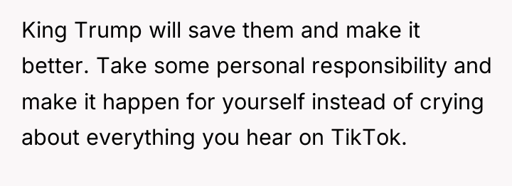 King Trump will save them and make it better. Take...