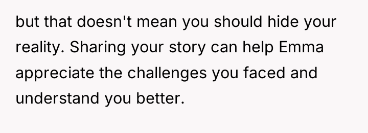 but that doesn't mean you should hide your reality. Sharing...