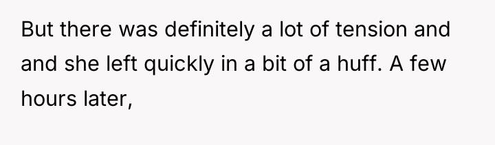 But there was definitely a lot of tension and and...