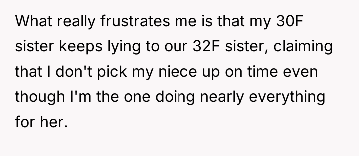 What really frustrates me is that my 30F sister keeps...