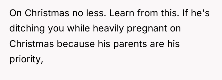 On Christmas no less. Learn from this. If he's ditching...