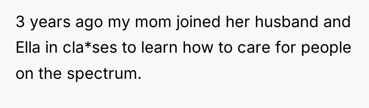 3 years ago my mom joined her husband and Ella...