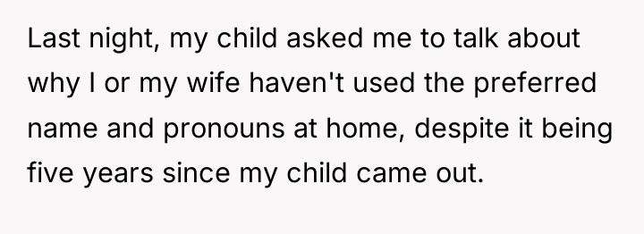 Last night, my child asked me to talk about why...