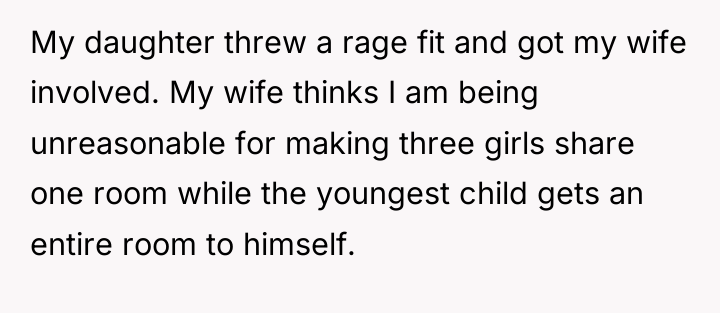 My daughter threw a rage fit and got my wife...