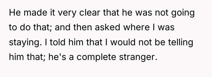 He made it very clear that he was not going...