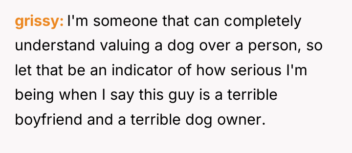 grissy I'm someone that can completely understand valuing a dog...