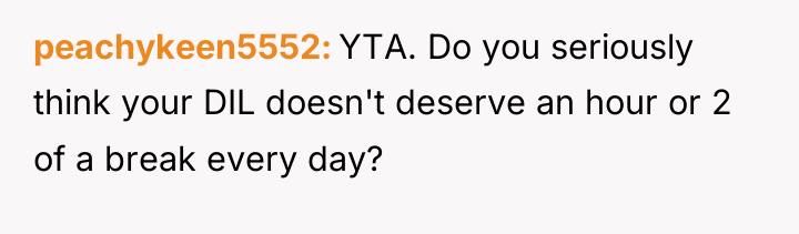 peachykeen5552 YTA. Do you seriously think your DIL doesn't deserve...