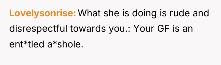 Lovelysonrise What she is doing is rude and disrespectful towards...