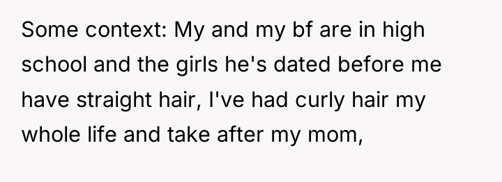 Some context: My and my bf are in high school...
