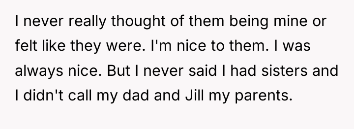I never really thought of them being mine or felt...