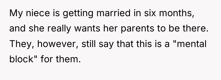 My niece is getting married in six months, and she...