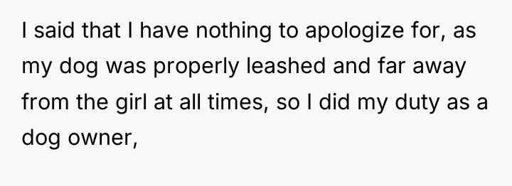 I said that I have nothing to apologize for, as...