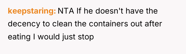 keepstaring NTA If he doesn't have the decency to clean...