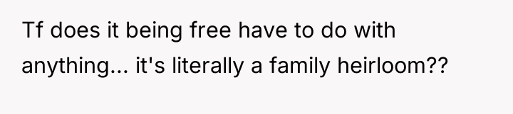 Tf does it being free have to do with anything......