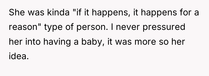 She was kinda "if it happens, it happens for a...