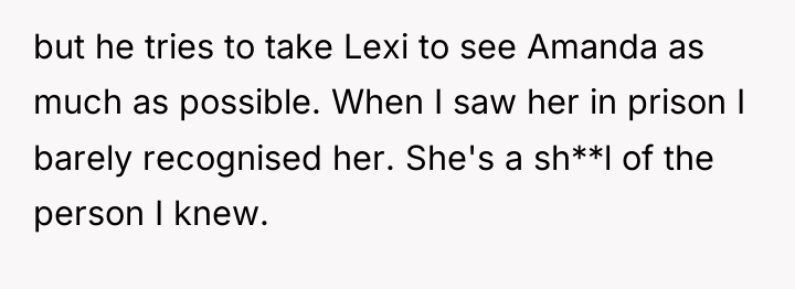 but he tries to take Lexi to see Amanda as...
