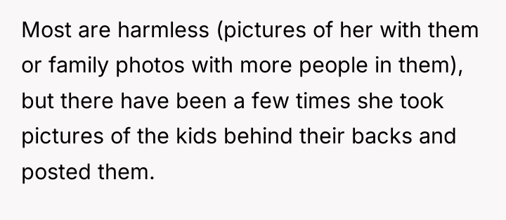 Most are harmless (pictures of her with them or family...