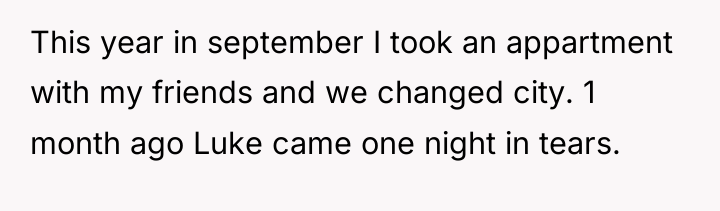 This year in september I took an appartment with my...