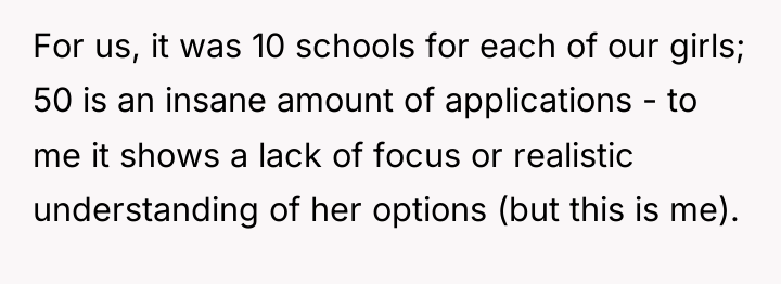 For us, it was 10 schools for each of our...