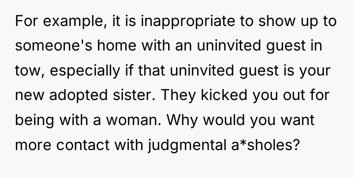 For example, it is inappropriate to show up to someone's...