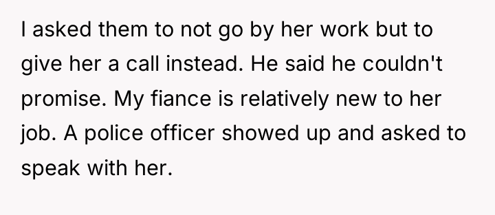 I asked them to not go by her work but...
