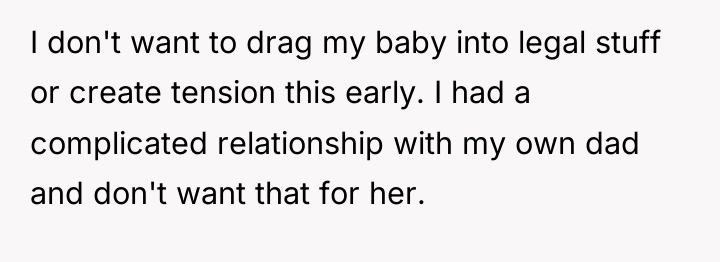 I don't want to drag my baby into legal stuff...
