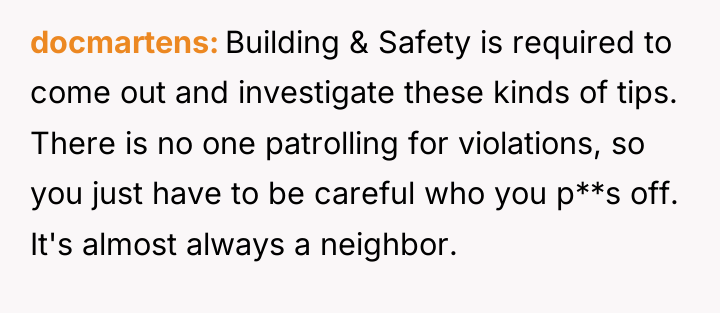 docmartens Building & Safety is required to come out and...