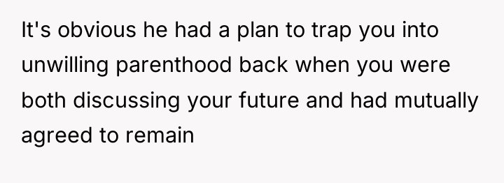 It's obvious he had a plan to trap you into...