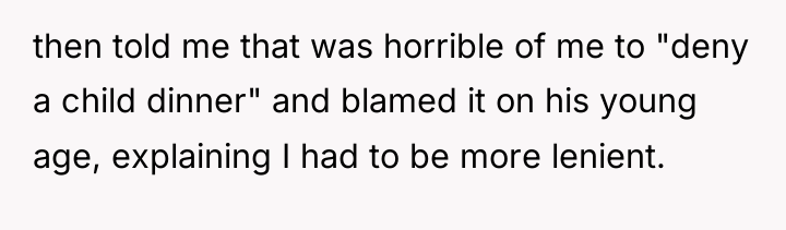 then told me that was horrible of me to "deny...