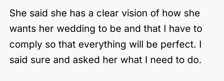 She said she has a clear vision of how she...