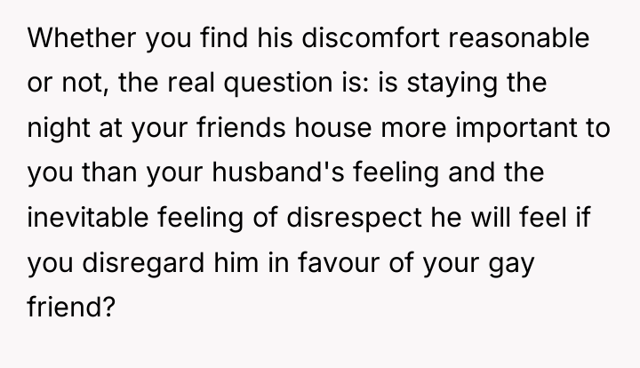 Whether you find his discomfort reasonable or not, the real...